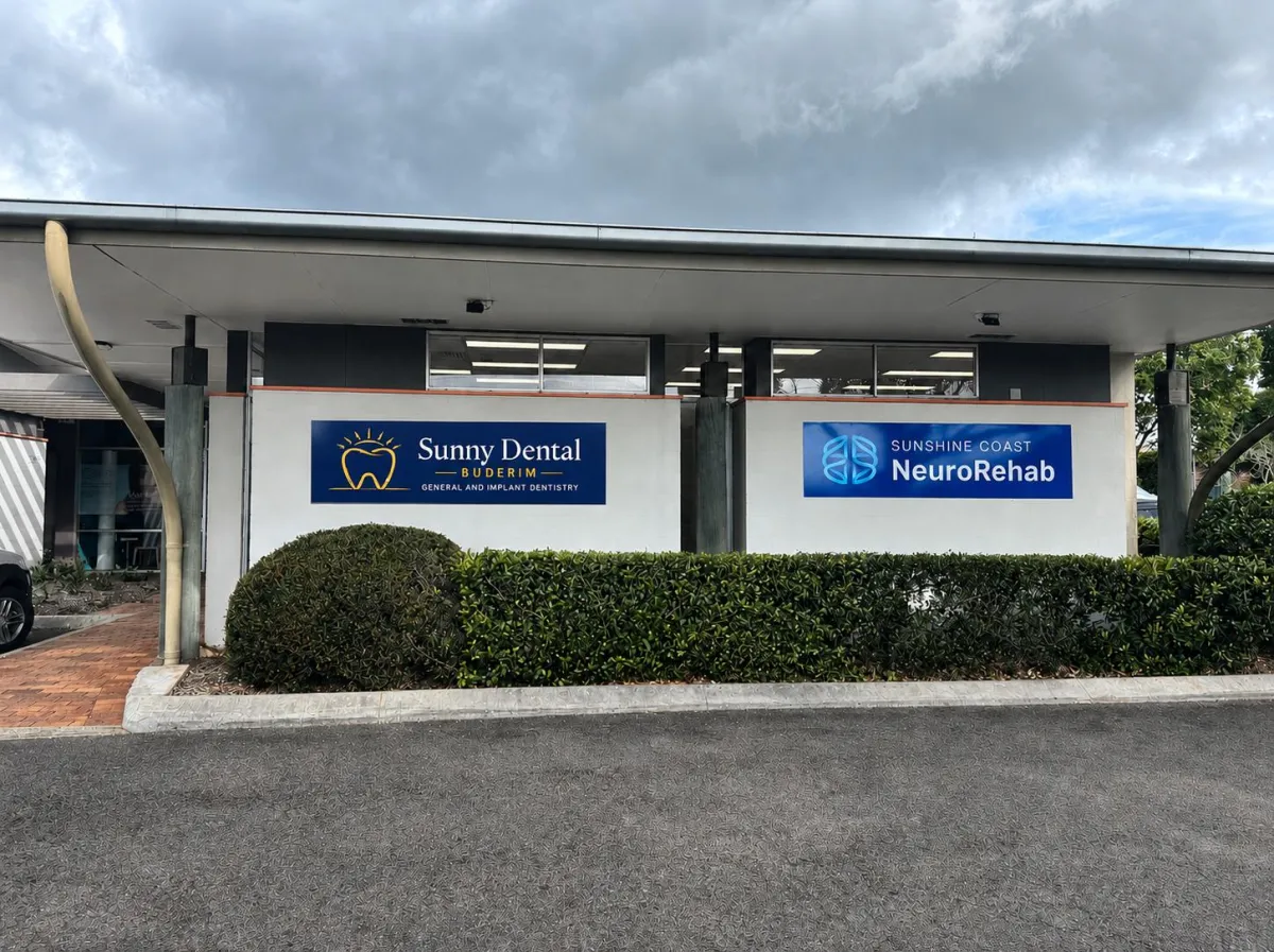 Sunny Dental Buderim practice exterior at 2/64 King St, Buderim